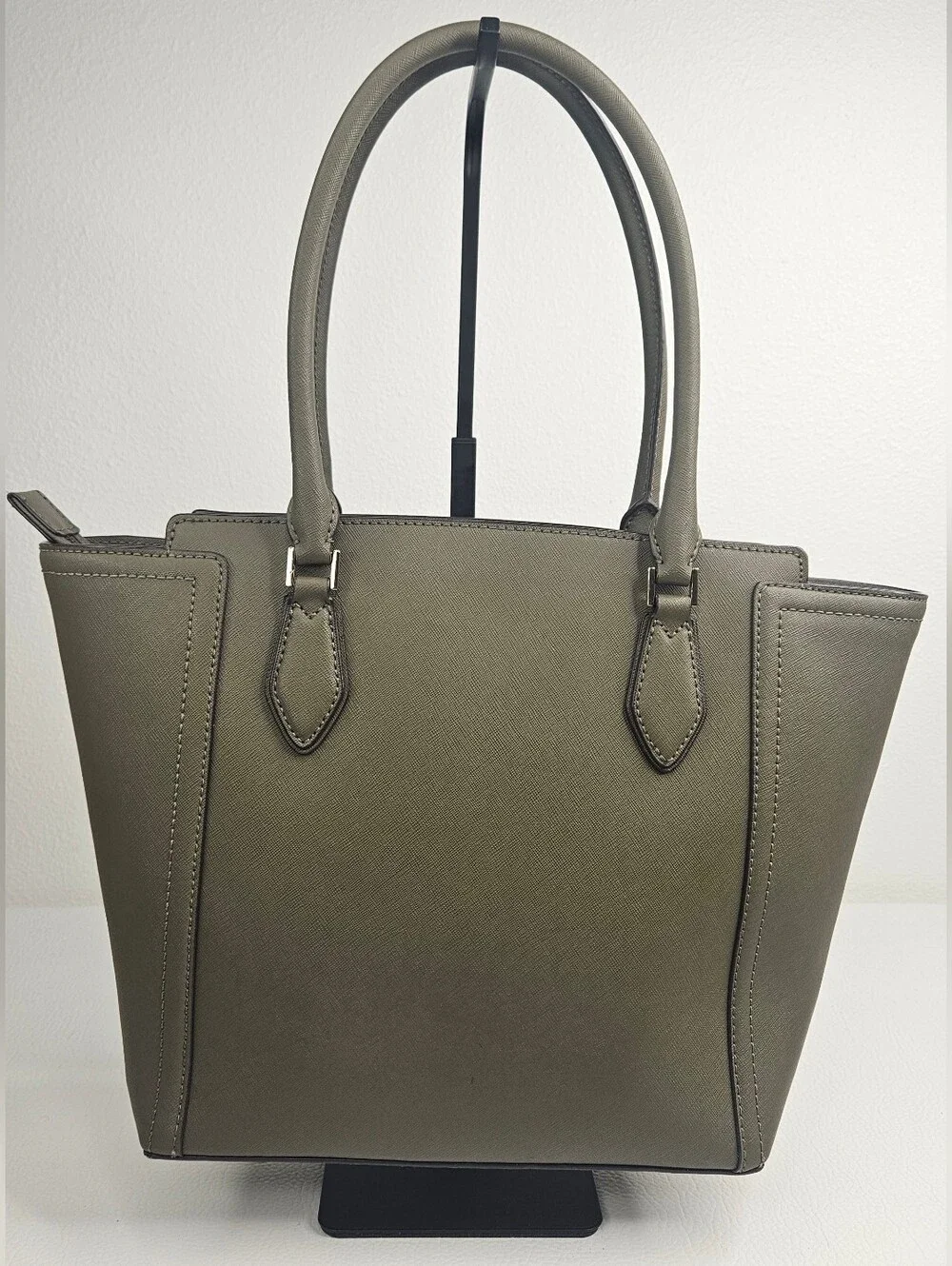 Michael Kors Selma Large Saffiano Leather Tote Olive Green Shoulder Bag | NEW